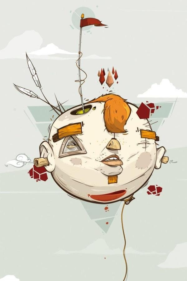 Balloon boy #vector #print #balloon #illustration #character