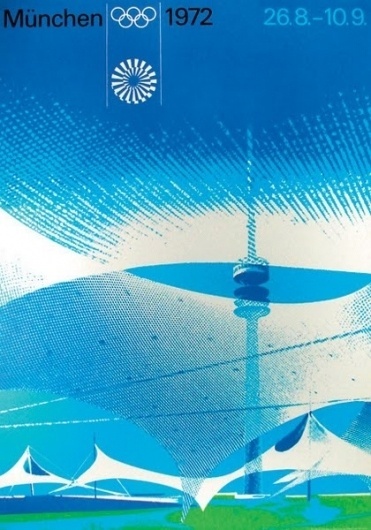 1972 Olympic flyer by Otl Aicher #otl #flyer #aicher #olympics #munich