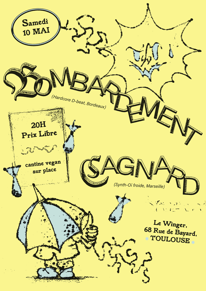 Bombardement and Cagnard concert flyer
