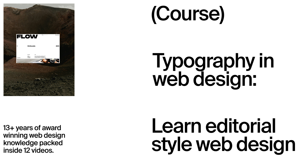 Typography in web design: Learn editorial style web design