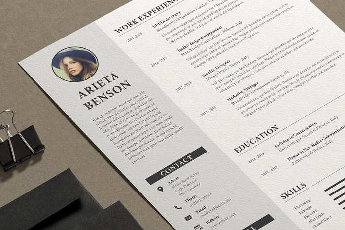 InDesign resume template examples that look absolutely great
