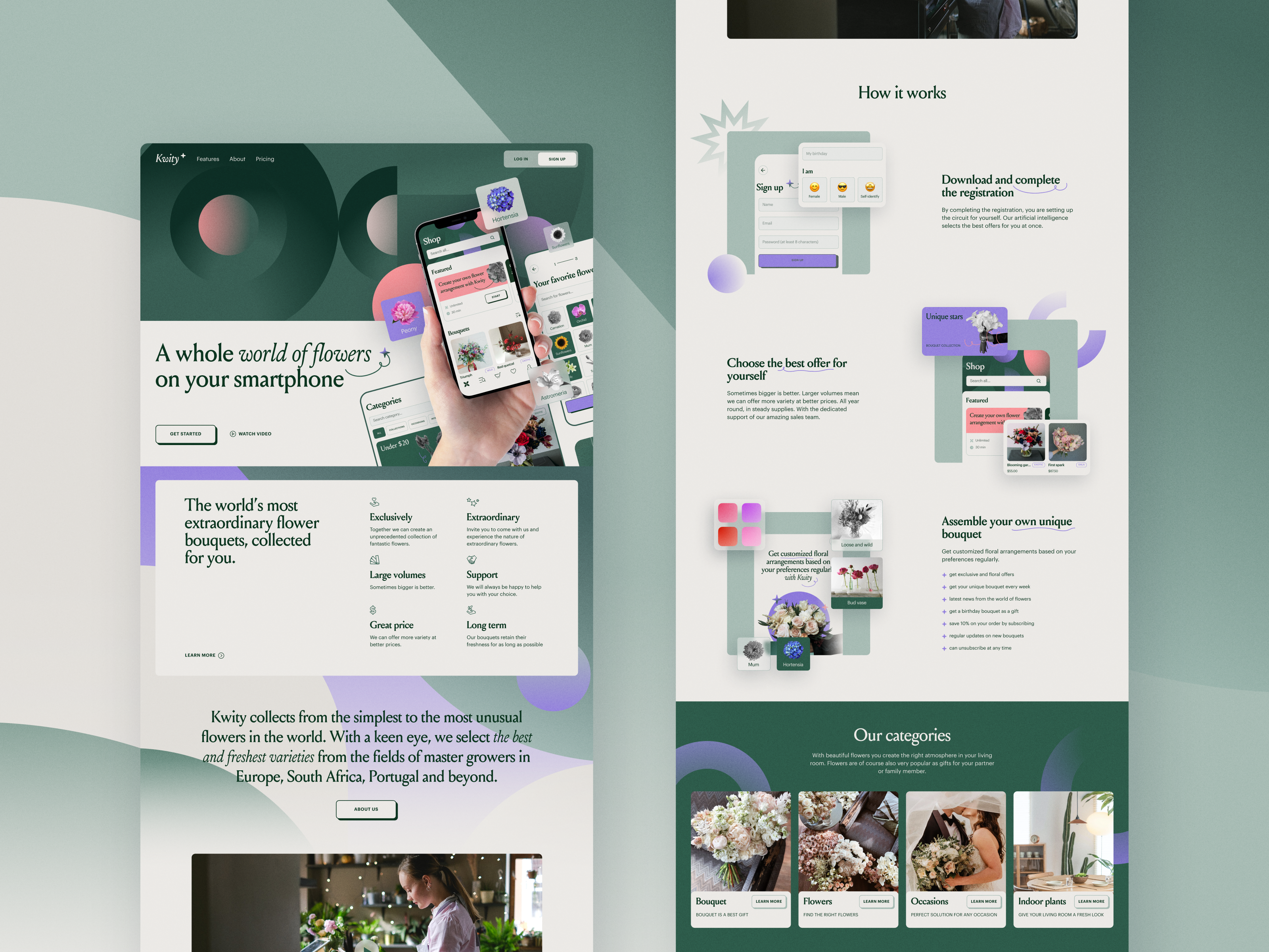 Flower Store Website Home Page