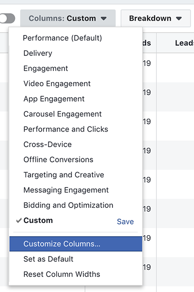 Customize Columns