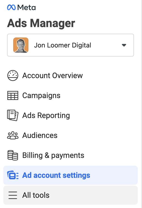 Ad Account Settings