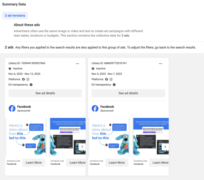 Meta Ad Library