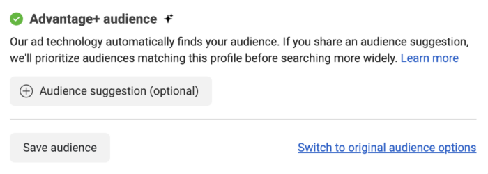 Advantage+ Audience