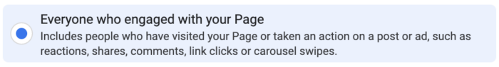 Page Engagement Custom Audience