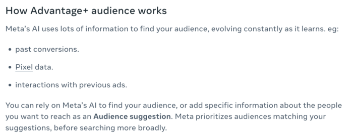 Advantage+ Audience