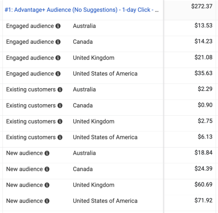 Breakdown by Country and Audience Segments
