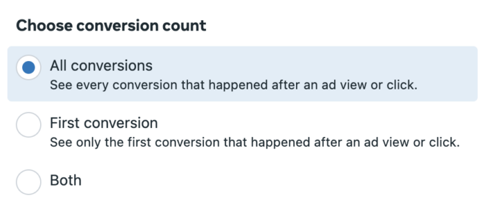 First Conversion Reporting