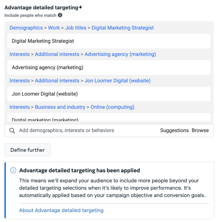 Detailed Targeting