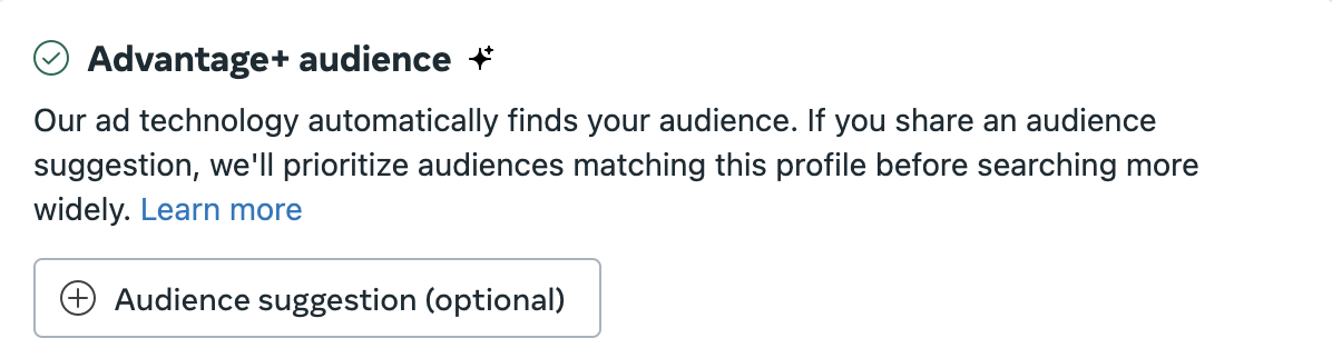 Advantage+ Audience