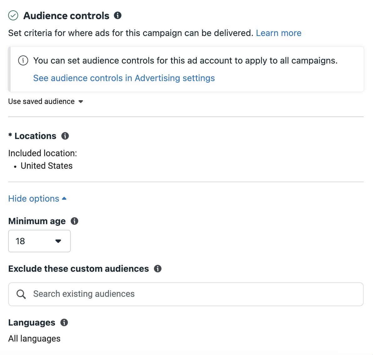 Audience Controls