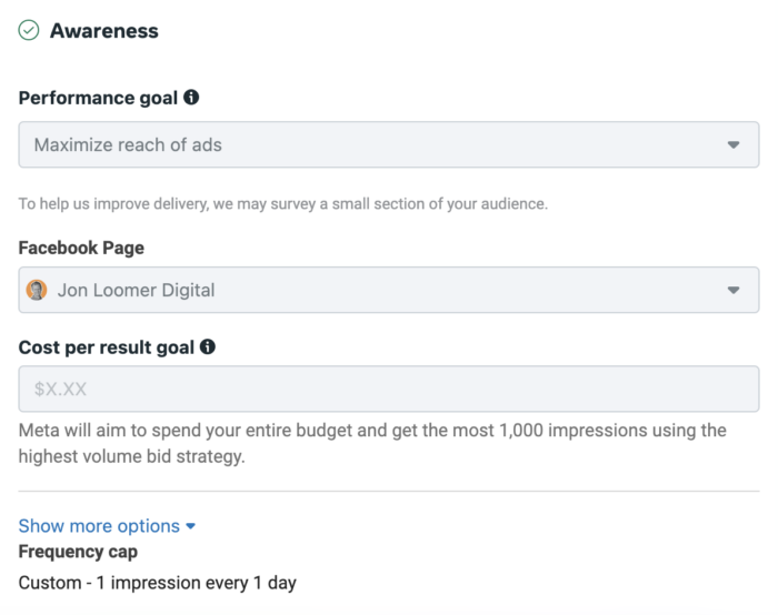 Reach Performance Goal