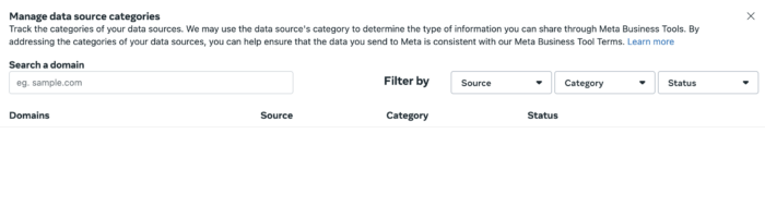 Data Source Categories