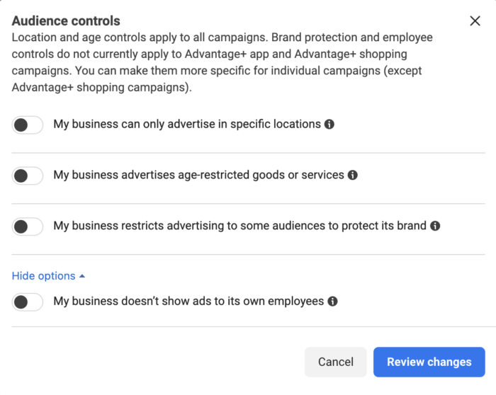 Audience Controls