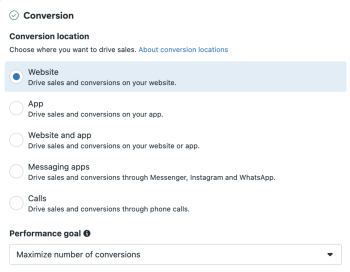 Website Conversion Location