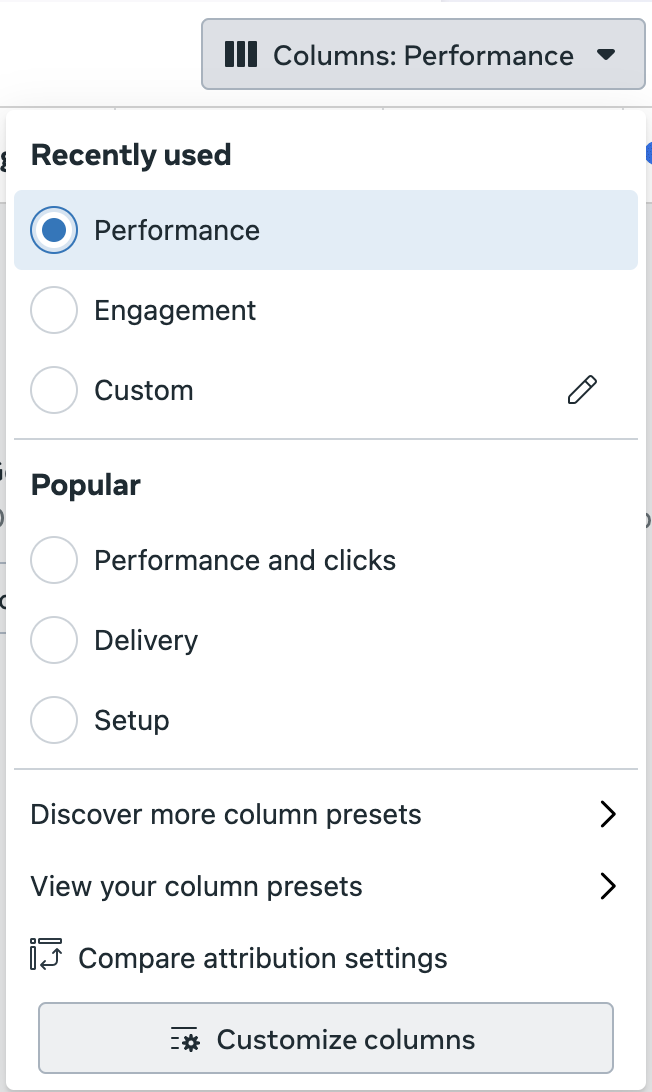 Customize Columns