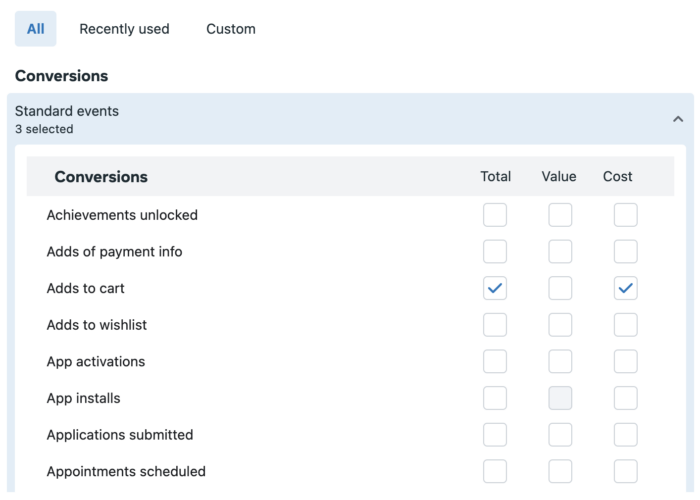 Customize Columns