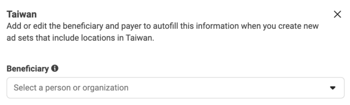 Beneficiary and Payer in Taiwan