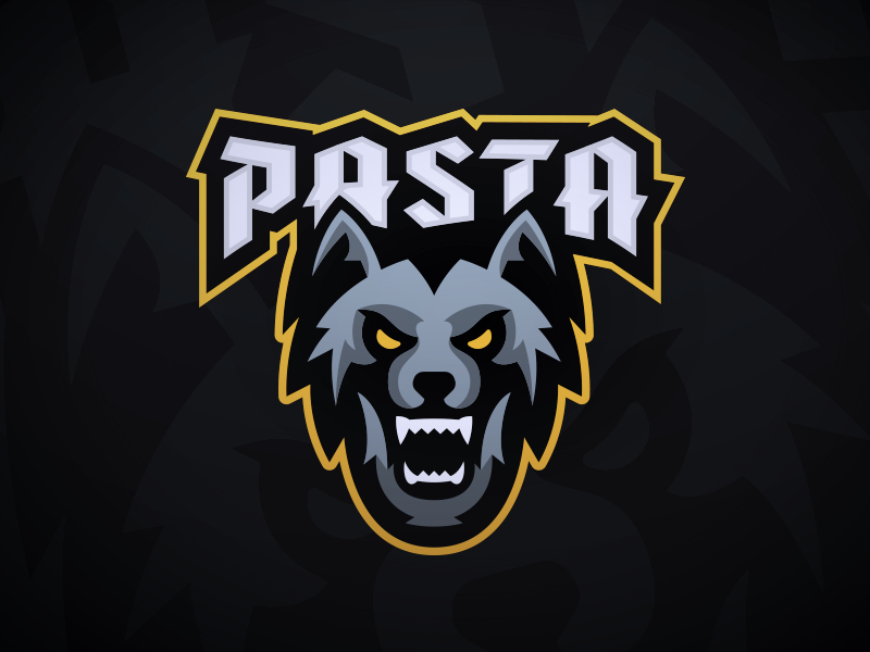 PastaOW - Wolf Mascot Logo